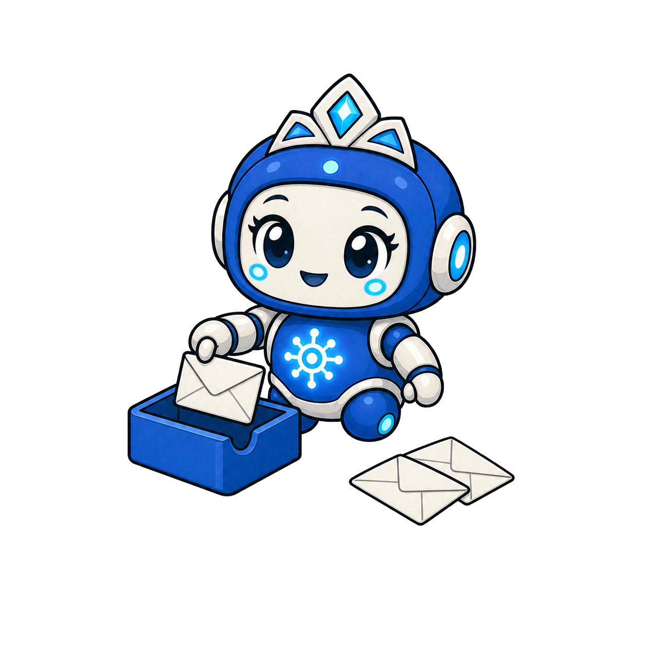 The AI Automation Queen sorting email into organised inbox trays